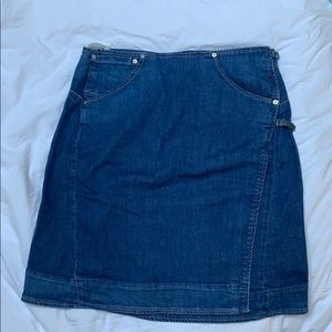 Levi’s vintage jean skirt.